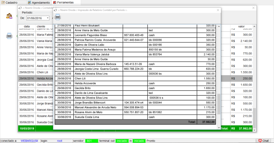Relat&oaucte;rios impressos sob medida